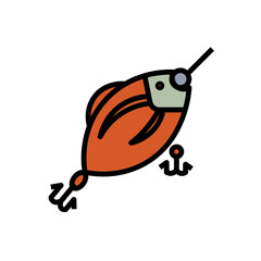 Animal Bait Fake Filled Outline Icon