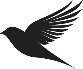 Majestic Winged Elegance Black Icon Aerial Flight Symphony Cute Black Bird