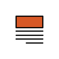 Above Content Layout Filled Outline Icon