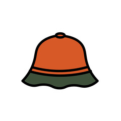 Accessory Clothes Hat Filled Outline Icon