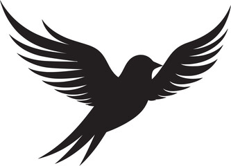 Whimsical Avian Elegance Cute Logo Radiant Flight Fantasia Vector Bird