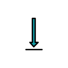 Align Arrow Bottom Filled Outline Icon