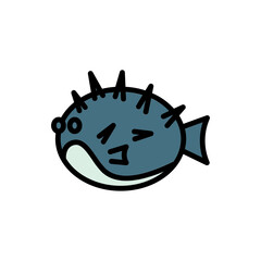 Bristle Fish Fishing Filled Outline Icon