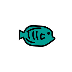Fish Fishing Nature Filled Outline Icon
