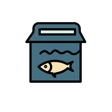 recommend clip art: Carp Box Fish Filled Outline Icon