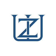 Monogram initial letter alphabet font vector