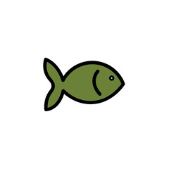 Animal Fish Fishing Filled Outline Icon