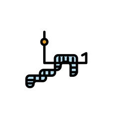 Animals Baits Earthworm Filled Outline Icon