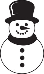 Icy Snowman Serenade Cute Icon Snowy Smiles Cute Snowman Logo Icon