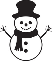 Playful Snowy Joy Black Logo Charming Snowy Serenity Cute Icon