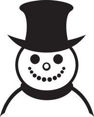 Charming Frosty Friend Black Logo Winter Wonderland Joy Cute Design