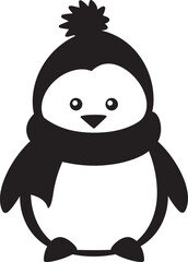 Cheerful Frosty Wonder Cute Icon Snowy Whimsical Delight Black Logo