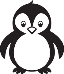 Playful Winter Friend Cute Icon Fluffy Snowman Charm Black Logo