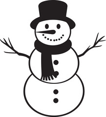 Snowy Whimsical Charm Black Vector Frosty Flakes of Joy Cute Logo Icon