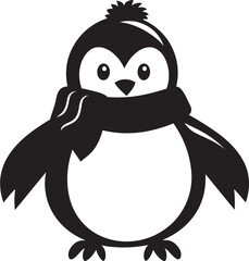 Whimsical Snowy Design Cute Icon Frosty Fun Times Black Vector Icon