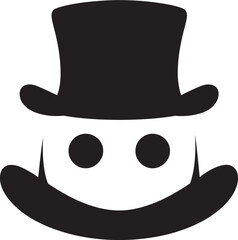 Frosty Flakes of Joy Cute Snowman Snowflake Serenade Black Logo Design