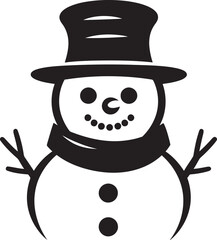 Snowflake Serenade Cute Vector Icon Playful Snowy Serenity Black Design