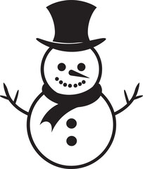 Cheerful Frosty Fun Black Logo Icon Snowy Delight Cute Logo Icon