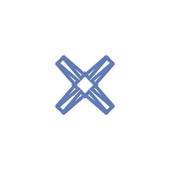 Obraz premium Letter Initial X logo design