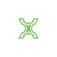 Letter Initial X logo design