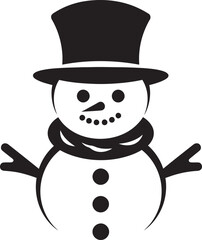 Snowflake Delight Cute Black Icon Icy Winter Wonder Black Logo Design