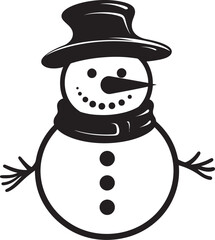 Frosty Fun Times Black Vector Logo Snowflake Serenade Cute Logo Icon