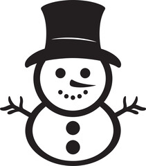 Snowy Frosty Flakes Black Vector Snowflake Serenity Cute Design