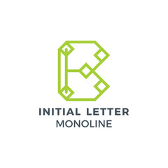 Initial Letter D Green Colour Mark Creative  Logo