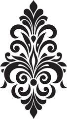 Classic Ornate Touch Logo Icon Graceful Adornment Black Element