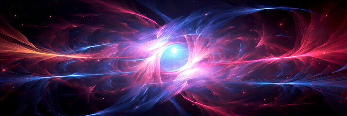 Obraz premium Dreamlike Astral Whirlwind composed of dreamlike fractals and a central starburst, evoking a sense of wonder.