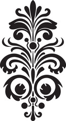 Sophisticated Curves Black Logo Emblem Detailed Ornamental Touch Vector Design