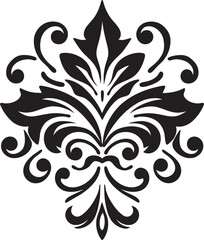 Detailed Ornamental Touch Vector Design Graceful Swirls Black Emblem Design