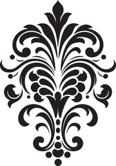 Elegant Lines Black Logo Emblem Ornate Intricacies Vector Ornament Icon