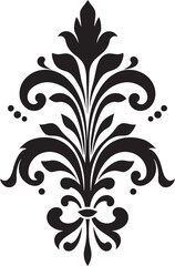 Elegant Symmetry Decorative Vector Icon Ornate Twists Black Logo Element