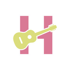 Gitter Logo combine with letter H vector template