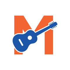 Gitter Logo combine with letter M vector template