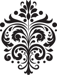 Chic Scrollwork Vector Black Emblem Elegant Patterns Black Logo Design