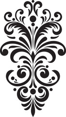 Elegant Intricacies Vector Ornament Icon Ornate Elegance Black Logo Emblem