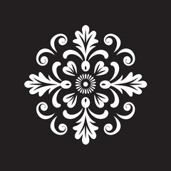 Intricate Accents Black Vector Timeless Charm Decorative Element