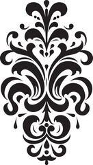 Sophisticated Twist Black Icon Vintage Sophistication Ornament Design