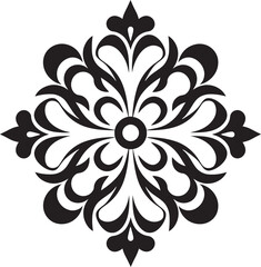 Graceful Detailing Decorative Logo Icon Artistic Flourish Black Ornament