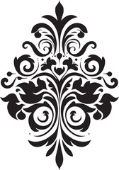 Minimalistic Flourish Vector Icon Chic Elegance Ornament Black Logo