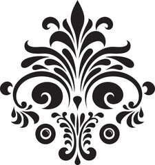 Vintage Sophistication Ornament Design Subtle Adornment Vector Black Emblem