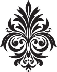 Chic Sophistication Vector Element Ornament Elegant Detailing Black Ornament Icon