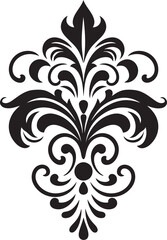 Minimalist Ornamental Grace Vector Logo Refined Sophistication Black Element Icon