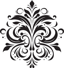 Elegant Simplicity Ornament Design Vector Refined Decor Black Ornament Icon