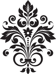 Intricate Style Vector Design Element Minimalistic Elegance Black Logo Icon