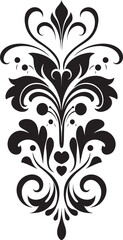 Delicate Flourish Decorative Vector Intricate Elegance Black Logo Icon