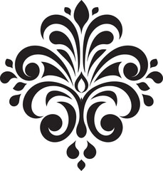 Timeless Adornment Black Ornament Design Subtle Elegance Vector Decorative Icon