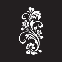 Timeless Design Ornament Element Refined Simplicity Black Vector Design